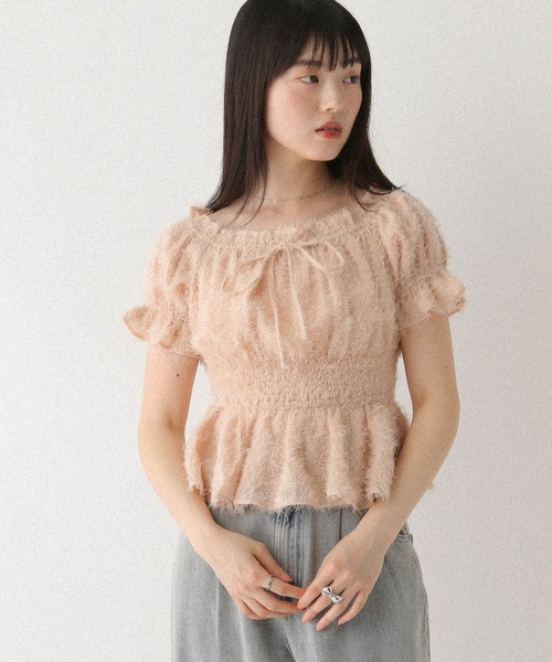 Heather(ヘザー)の「ジャガードリボンブラウス 575725(シャツ/ブラウス・レディース・アイボリー/ブラック/ピンク・FREE)」の20枚目の写真