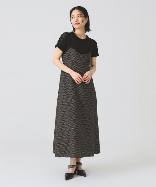 Ray BEAMS（レイビームス）の「プリント キャミ ワンピース（ワンピース・レディース・カーキ/グリーン系その他5・0/1）」の2枚目の写真