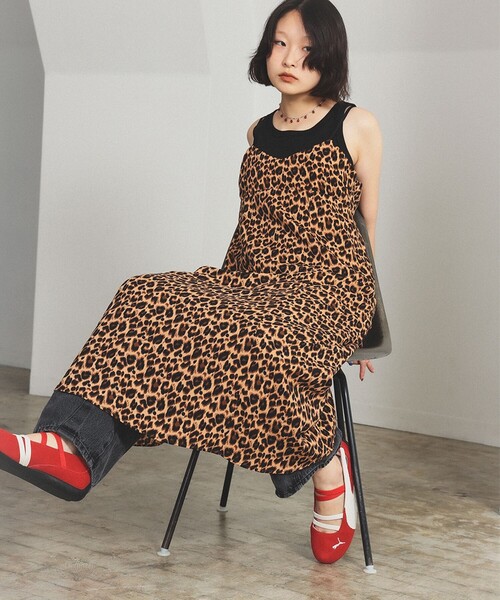 Ray BEAMS（レイビームス）の「プリント キャミ ワンピース（ワンピース・レディース・カーキ/グリーン系その他5・0/1）」の6枚目の写真