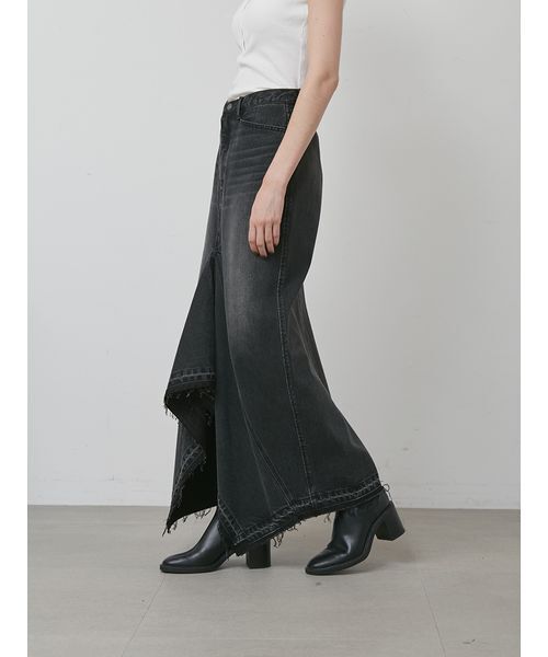 styling/(スタイリング)の「ヘムフレア2WAYデニムスカート(デニムスカート・レディース・ブルー/ブラック・0/1)」の6枚目の写真