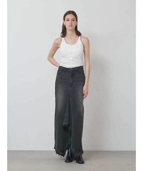 styling/(スタイリング)の「ヘムフレア2WAYデニムスカート(デニムスカート・レディース・ブルー/ブラック・0/1)」の9枚目の写真