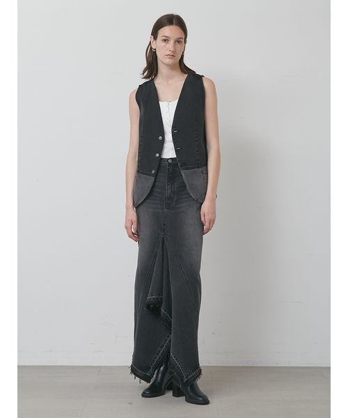 styling/(スタイリング)の「ヘムフレア2WAYデニムスカート(デニムスカート・レディース・ブルー/ブラック・0/1)」の12枚目の写真