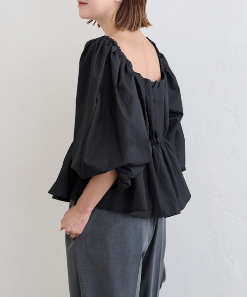 U by SPICK&SPAN(ユーバイスピックアンドスパン)の「2WAY オフショルブラウス(シャツ/ブラウス・レディース・イエロー/ブラック/ホワイト・FREE)」の21枚目の写真