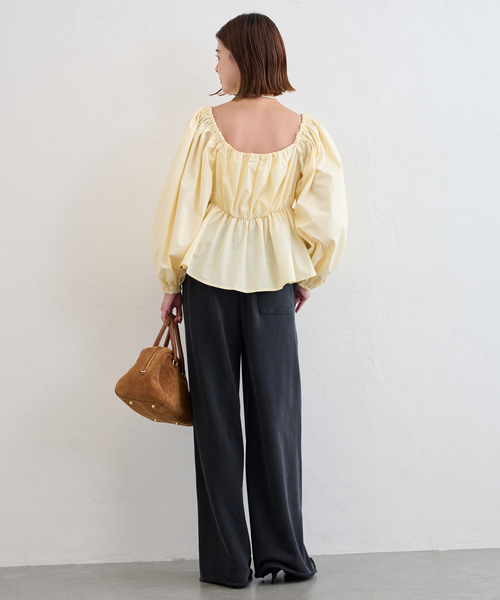 U by SPICK&SPAN(ユーバイスピックアンドスパン)の「2WAY オフショルブラウス(シャツ/ブラウス・レディース・イエロー/ブラック/ホワイト・FREE)」の5枚目の写真