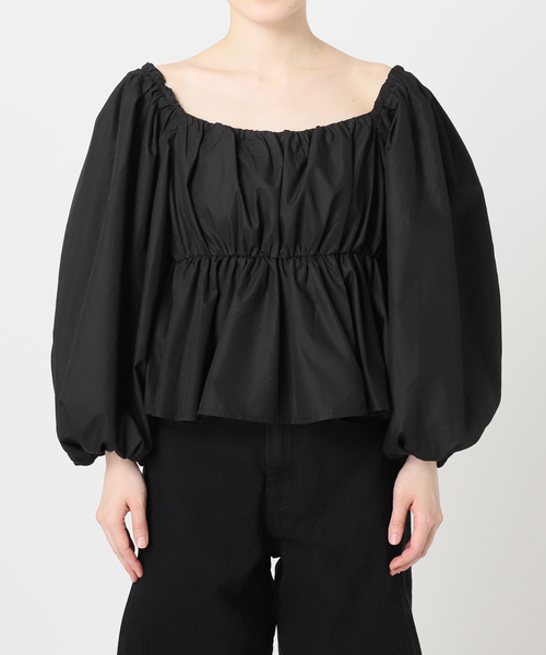 U by SPICK&SPAN(ユーバイスピックアンドスパン)の「2WAY オフショルブラウス(シャツ/ブラウス・レディース・イエロー/ブラック/ホワイト・FREE)」の7枚目の写真