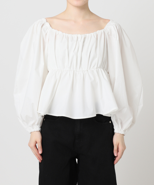 U by SPICK&SPAN(ユーバイスピックアンドスパン)の「2WAY オフショルブラウス(シャツ/ブラウス・レディース・イエロー/ブラック/ホワイト・FREE)」の15枚目の写真