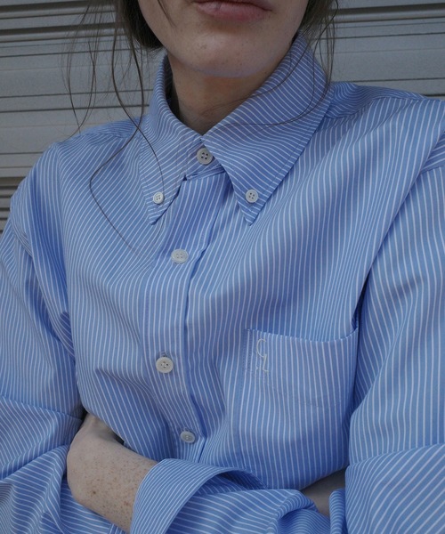 トップス CLANE LOGO BUTTON-DOWN BASIC SHIRTS LOGO BUTTON-DOWN BASIC SHIRTS（シャツ/ブラウス）｜CLANE