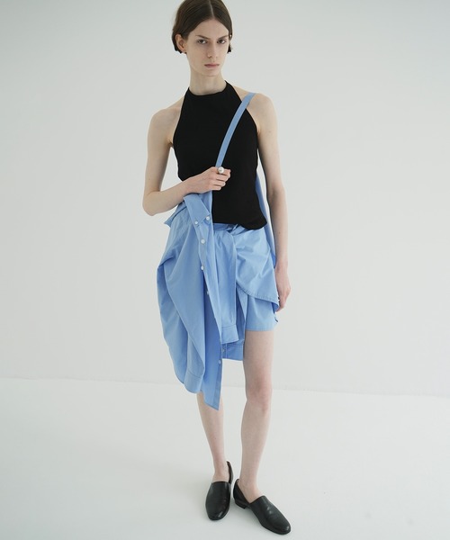 CLANE（クラネ）の「LOGO BUTTON-DOWN BASIC SHIRTS（シャツ/ブラウス・レディース・その他/サックスブルー/ホワイト・1/2）」の14枚目の写真