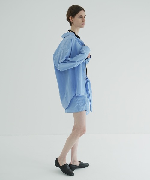 CLANE（クラネ）の「LOGO BUTTON-DOWN BASIC SHIRTS（シャツ/ブラウス・レディース・その他/サックスブルー/ホワイト・1/2）」の12枚目の写真