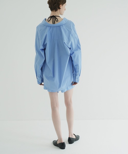 CLANE（クラネ）の「LOGO BUTTON-DOWN BASIC SHIRTS（シャツ/ブラウス・レディース・その他/サックスブルー/ホワイト・1/2）」の13枚目の写真