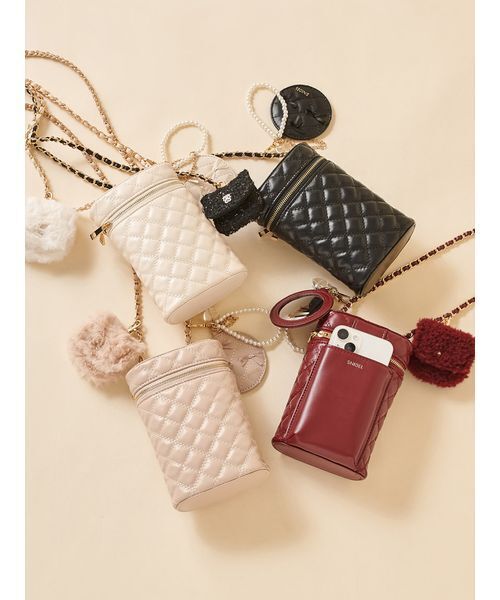 【現行品】SNIDEL スナイデル 3セットバニティショルダー ピンクベージュ SNIDEL - 【現行品】SNIDEL スナイデル 3セットバニティショルダー