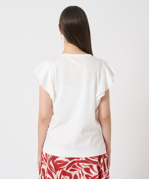 ANAYI(アナイ)の「コットンスムースダブルフリルプルオーバー(Tシャツ/カットソー・レディース・オフホワイト/ブルー/ブラック・38/36)」の6枚目の写真