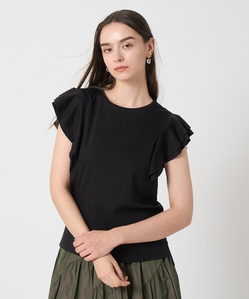 ANAYI(アナイ)の「コットンスムースダブルフリルプルオーバー(Tシャツ/カットソー・レディース・オフホワイト/ブルー/ブラック・38/36)」の16枚目の写真