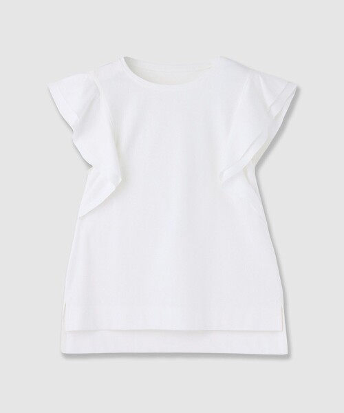 ANAYI(アナイ)の「コットンスムースダブルフリルプルオーバー(Tシャツ/カットソー・レディース・オフホワイト/ブルー/ブラック・38/36)」の21枚目の写真
