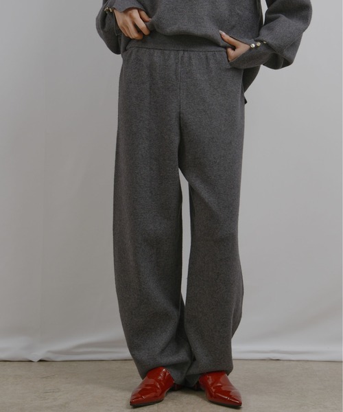 ミラノリブ編みカーブパンツ（その他パンツ）｜Palm Riche