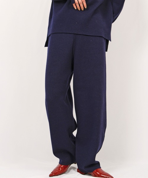 ミラノリブ編みカーブパンツ Palm Riche│Eimee Law & LHELBIE 公式