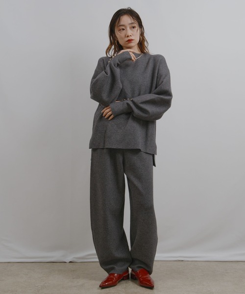 セール】ミラノリブ編みカーブパンツ（その他パンツ）｜Palm Riche