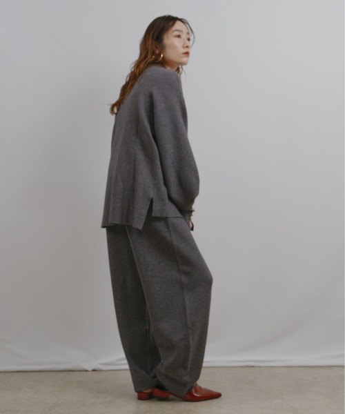 ミラノリブ編みカーブパンツ Palm Riche│Eimee Law & LHELBIE 公式