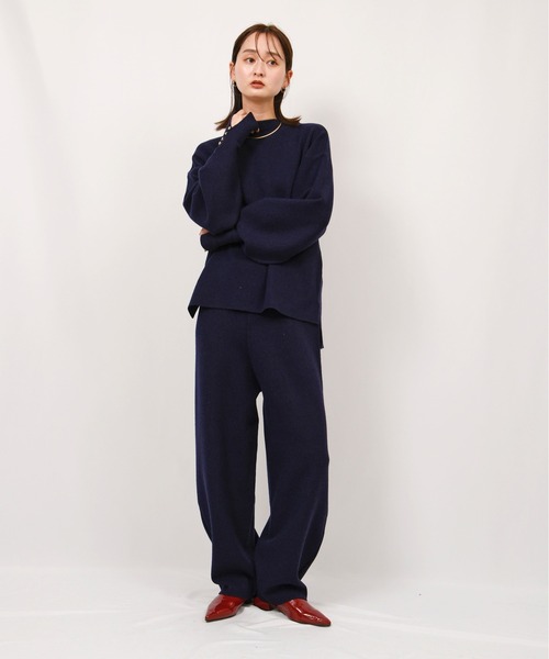 ミラノリブ編みカーブパンツ Palm Riche│Eimee Law & LHELBIE 公式