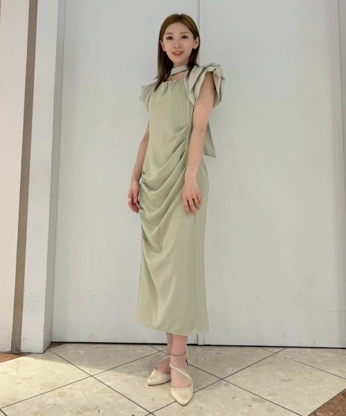 【toteme】ツイストドレープドレス セール】TWIST CAMISOLE DRESS/ツイストキャミソールドレス