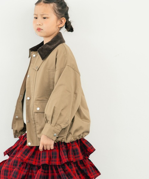 LOWRYS FARM（ローリーズファーム）の「ハンティングジャケット　 570482（ミリタリージャケット・キッズ・ベージュ/ブラック・110cm/120cm/130cm/140cm/150cm）」の6枚目の写真
