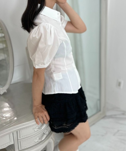 mebole(メボレ)の「dolce puff ribbon shirt(シャツ/ブラウス・レディース・ホワイト・FREE)」の12枚目の写真