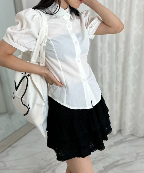mebole(メボレ)の「dolce puff ribbon shirt(シャツ/ブラウス・レディース・ホワイト・FREE)」の19枚目の写真