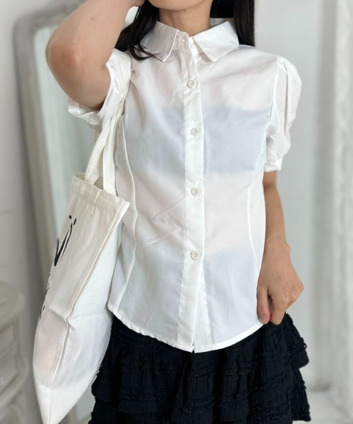 mebole(メボレ)の「dolce puff ribbon shirt(シャツ/ブラウス・レディース・ホワイト・FREE)」の18枚目の写真