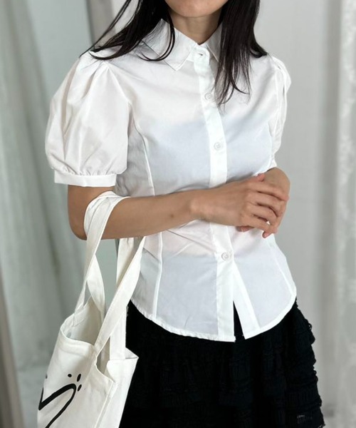 mebole(メボレ)の「dolce puff ribbon shirt(シャツ/ブラウス・レディース・ホワイト・FREE)」の22枚目の写真