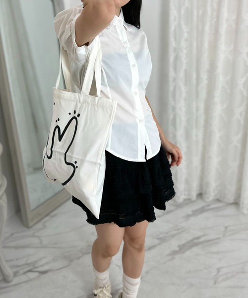mebole(メボレ)の「dolce puff ribbon shirt(シャツ/ブラウス・レディース・ホワイト・FREE)」の7枚目の写真