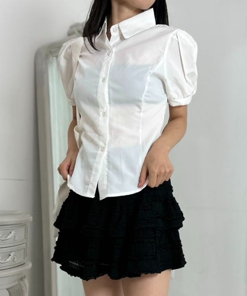 mebole(メボレ)の「dolce puff ribbon shirt(シャツ/ブラウス・レディース・ホワイト・FREE)」の21枚目の写真