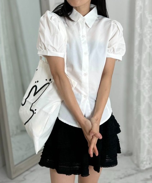 mebole(メボレ)の「dolce puff ribbon shirt(シャツ/ブラウス・レディース・ホワイト・FREE)」の15枚目の写真