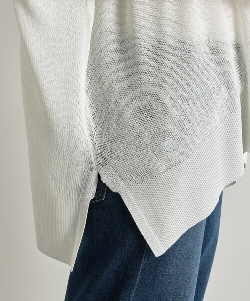 un dix cors（アンディコール）の「《快適な羽織り心地◎》サラサラシアーポンチョカーデ（カーディガン/ボレロ・レディース・レッド/オフホワイト/ブラック・FREE）」の22枚目の写真