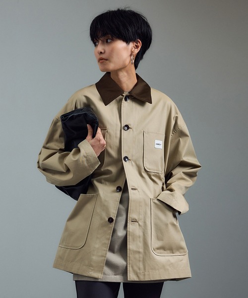 AMERICANA（アメリカーナ）の「【Americana（アメリカーナ） for SALON】別注カバーオール / シャツジャケット（ブルゾン・レディース・ベージュ系その他・FREE）」の2枚目の写真