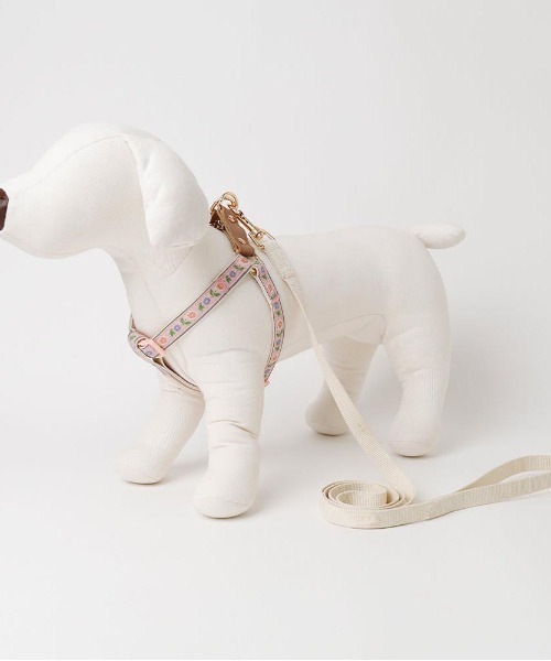 moncheri(モンシェリ)の「反射フラワー刺繍ハーネス+リードSET(リード/ハーネス/首輪・レディース・ピンク/オレンジ・M/S/L)」の20枚目の写真