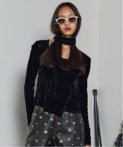 Washed Peplum Tops/ウォッシュドペプラムトップス【MAISON