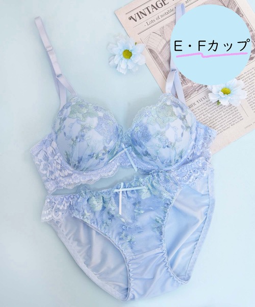 セール】【EFサイズ】☆待望のEFサイズ！パステルフラワー刺繍+脇高