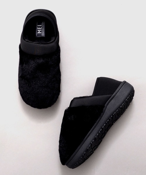 MEI（メイ）の「【MEI メイ】FUR MOC SHOES ファー モックシューズ / Lady’s（スリッポン・レディース・グレー/レオパード/ブラック/ベージュ・L/M/S）」の5枚目の写真