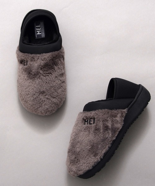 MEI（メイ）の「【MEI メイ】FUR MOC SHOES ファー モックシューズ / Lady’s（スリッポン・レディース・グレー/レオパード/ブラック/ベージュ・L/M/S）」の6枚目の写真