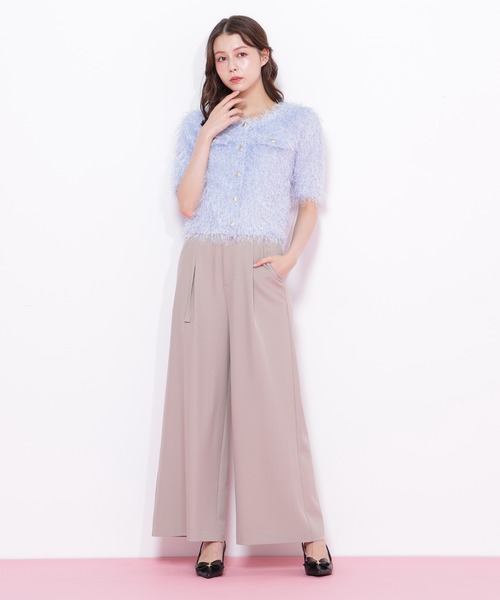 JILL by JILL STUART(ジルバイジルスチュアート)の「◇細ベルト付きワイドパンツ(その他パンツ・レディース・グレー/ピンク/ベージュ・MEDIUM/SMALL)」の4枚目の写真