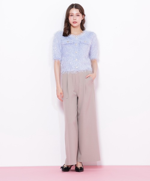 JILL by JILL STUART(ジルバイジルスチュアート)の「◇細ベルト付きワイドパンツ(その他パンツ・レディース・グレー/ピンク/ベージュ・MEDIUM/SMALL)」の5枚目の写真