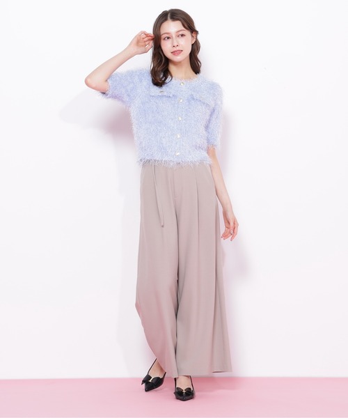 JILL by JILL STUART(ジルバイジルスチュアート)の「◇細ベルト付きワイドパンツ(その他パンツ・レディース・グレー/ピンク/ベージュ・MEDIUM/SMALL)」の6枚目の写真