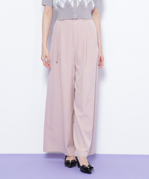 JILL by JILL STUART(ジルバイジルスチュアート)の「◇細ベルト付きワイドパンツ(その他パンツ・レディース・グレー/ピンク/ベージュ・MEDIUM/SMALL)」の16枚目の写真