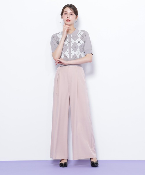 JILL by JILL STUART(ジルバイジルスチュアート)の「◇細ベルト付きワイドパンツ(その他パンツ・レディース・グレー/ピンク/ベージュ・MEDIUM/SMALL)」の13枚目の写真