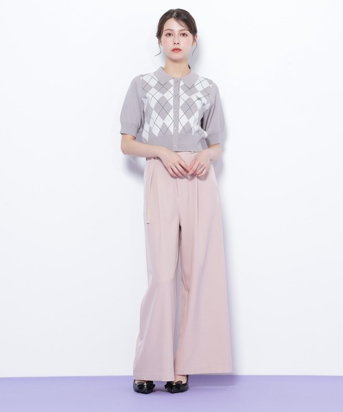 JILL by JILL STUART(ジルバイジルスチュアート)の「◇細ベルト付きワイドパンツ(その他パンツ・レディース・グレー/ピンク/ベージュ・MEDIUM/SMALL)」の14枚目の写真