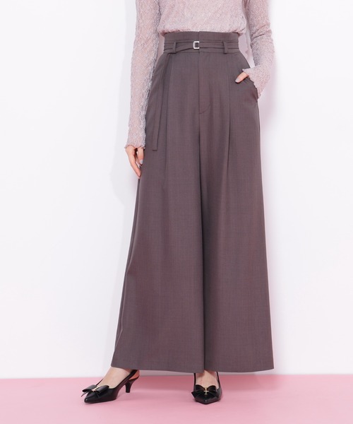 JILL by JILL STUART(ジルバイジルスチュアート)の「◇細ベルト付きワイドパンツ(その他パンツ・レディース・グレー/ピンク/ベージュ・MEDIUM/SMALL)」の21枚目の写真