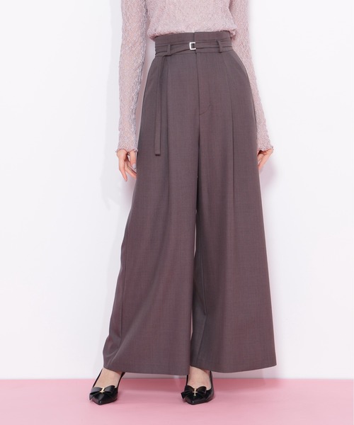 JILL by JILL STUART(ジルバイジルスチュアート)の「◇細ベルト付きワイドパンツ(その他パンツ・レディース・グレー/ピンク/ベージュ・MEDIUM/SMALL)」の22枚目の写真