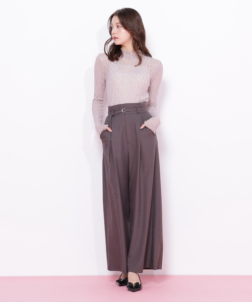 JILL by JILL STUART(ジルバイジルスチュアート)の「◇細ベルト付きワイドパンツ(その他パンツ・レディース・グレー/ピンク/ベージュ・MEDIUM/SMALL)」の20枚目の写真