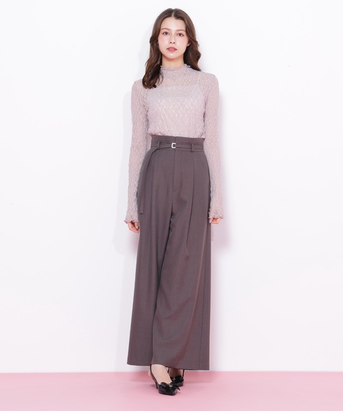 JILL by JILL STUART(ジルバイジルスチュアート)の「◇細ベルト付きワイドパンツ(その他パンツ・レディース・グレー/ピンク/ベージュ・MEDIUM/SMALL)」の18枚目の写真