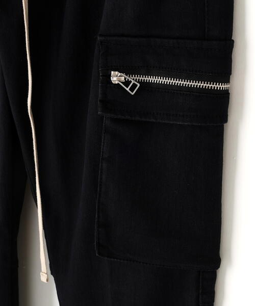 DANKE SCHON（ダンケシェーン）の「【WEB&DEPOT限定】DankeSchon/ダンケシェーン/STRETCH TWILL FLAP CARGO PANTS（カーゴパンツ・メンズ・ブラック・XL/M/L/S）」の6枚目の写真
